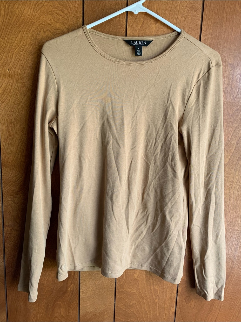 Lauren Ralph Lauren Long Sleeve Crewneck Top - Camel Medium EUC